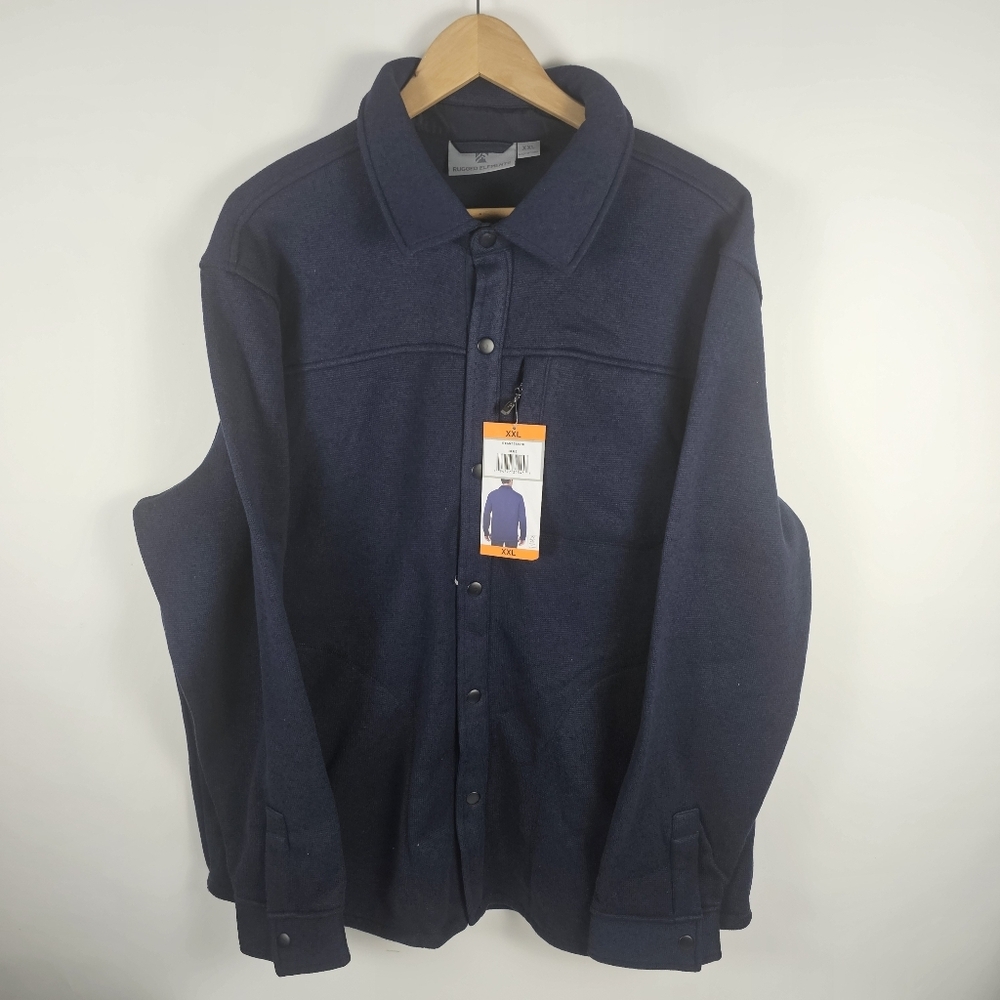 Rugged Elements Men's Sweater Size XXL Fleece Over Shirt Blue